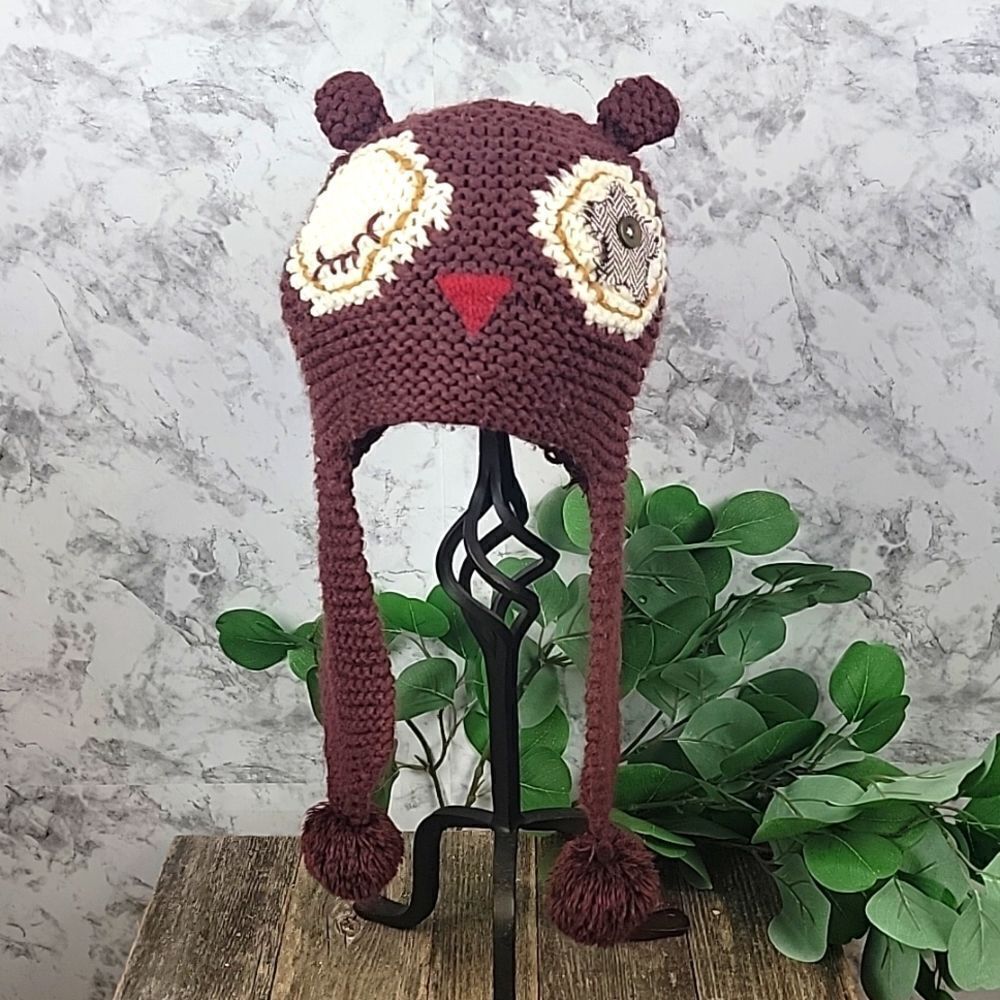 Kids owl beanie One Size